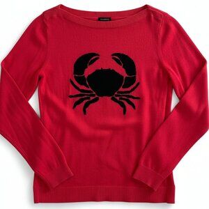 Talbots Pink Crab Sweater Knit Pullover Long Sleeve Petite L